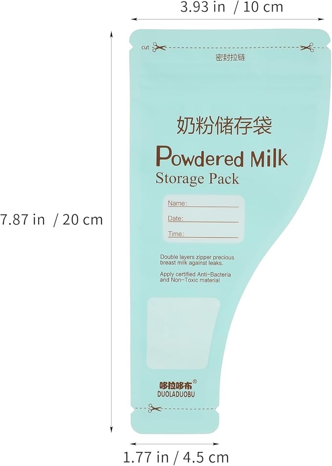 Kisangel 90pcs Milk Storage Bags, Disposable Powder Formula Bags, Small Baby Formula Container To Go for Feeding Food Milk Breastmilk Pouches
