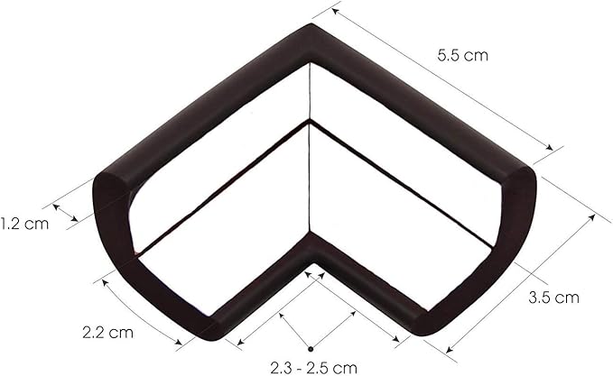 Corner Guards-8 Pack, Table Corner Protectors for Baby Safety, Super Soft Baby Proofing Corner Protector Edge Protectors with 3M Tape, Home Furniture Safety Bumper, brown