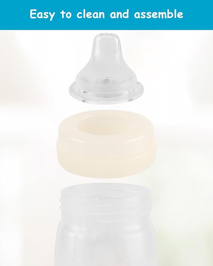 Sippy Spouts for Mam Baby Bottles, Soft 100% Silicone Sippy Cup Nipples, Variable Flow, 6m+, 6 Count