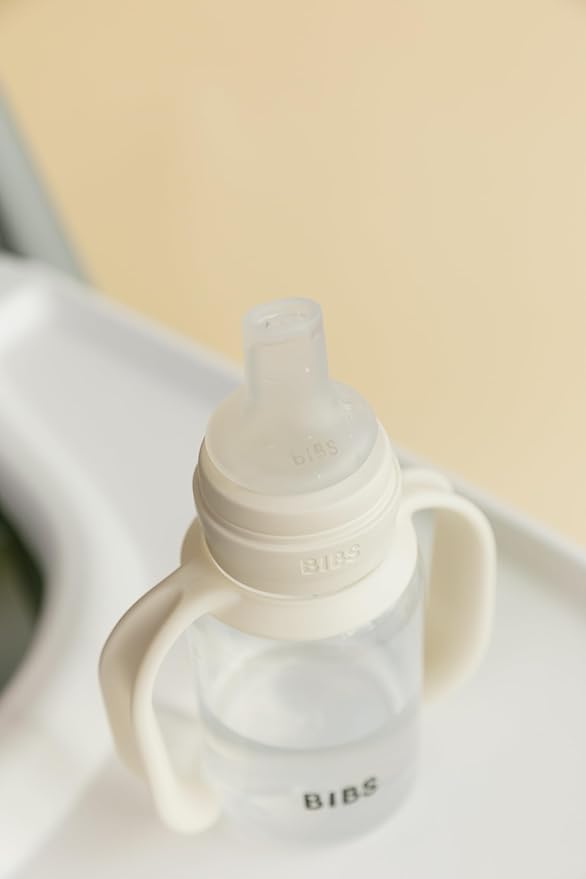 BIBS Baby Bottle Spout 2 Pack - BPA-Free, Round Silicone Nipple, Suitable for Newborns & Toddlers 6+ Months