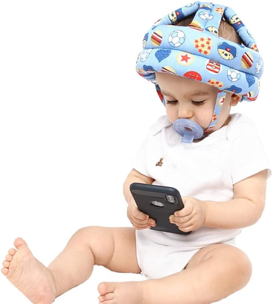 Baby Safety Helmet Baby Head Protector Upgarded for Baby Walking Crawling Running Infant Toddlers Head Protective Hat Head Cushion Headguard Bumper Bonnet Lightweight Breathable Adjustable 0-3 Yeas