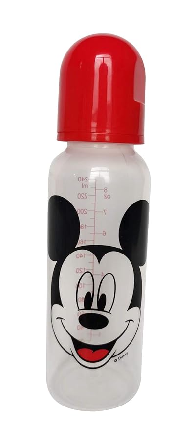 Cudlie Disney Baby Boy Mickey Mouse 9 oz Pack of Three Baby Bottles, Mickey Faces