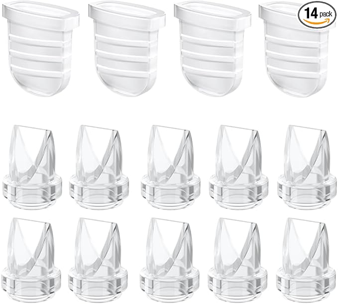 12PCS Duckbill Valves Silicone Diaphragm Compatible with eufy S1 Pro S1 E10, Lansinoh Discreet Duo, NCVI NICEGREEN Nuliie Zooawa S32 Breast Pump Parts S32 Pump Replacement, for Lansinoh Pump Parts