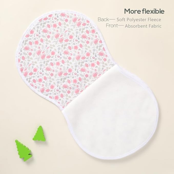 sleepyturtle Pack of 5,Baby Burp Cloths,Soft and Absorbent,Unisex,Easy to Use