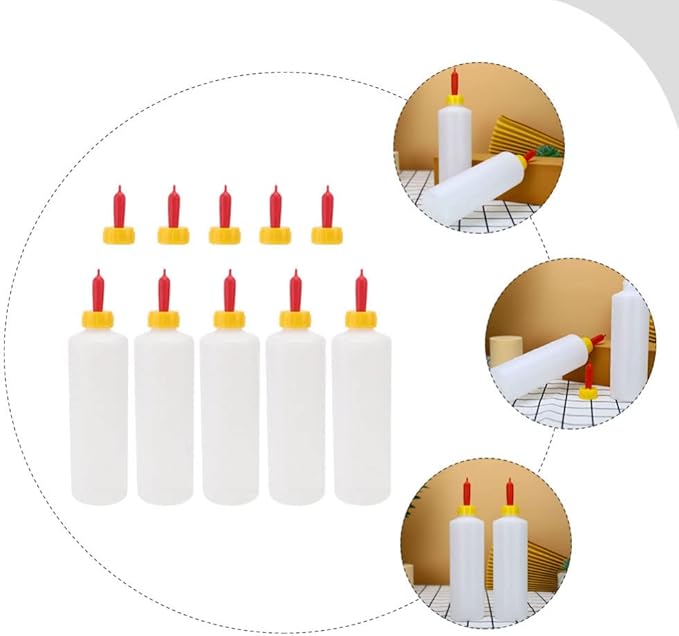 Cabilock 5 Sets Goat Bottles for Feeding Goats Plastic Lamb Feeding Milk Bottle Sturdy Animal Lamb Bottles for Lambs and Goat Kids