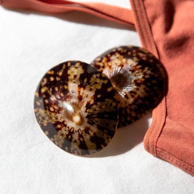 Seashell Nipple Protectors for Breastfeeding, Soothes and Heals Dry Cracked Nipples (Size 2), Brown