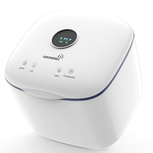 GROWNSY UV Sanitizer and Dryer, 4in1 Cleaner and Sanitizing Machine UV Sanitizer Box Household for Baby Bottles Toys Clothes Baby Stuff, for Family Toothbrush Beauty Tools Phone