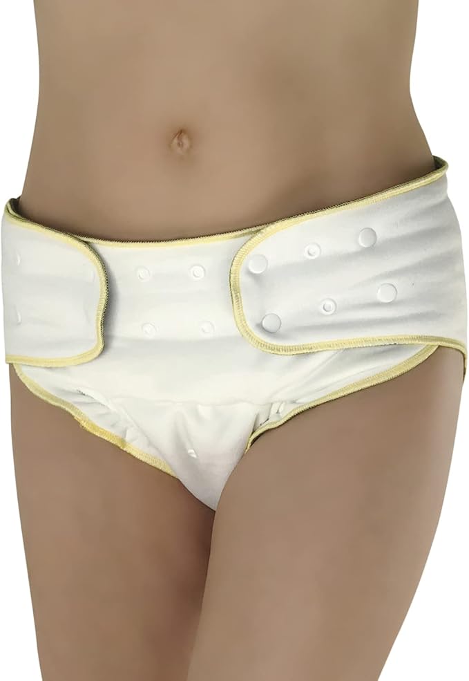 Adult Fitted Cloth Diaper: Incontinence Special Needs Washable Protective Briefs for Women and Men (Fitted Diaper, Medium)
