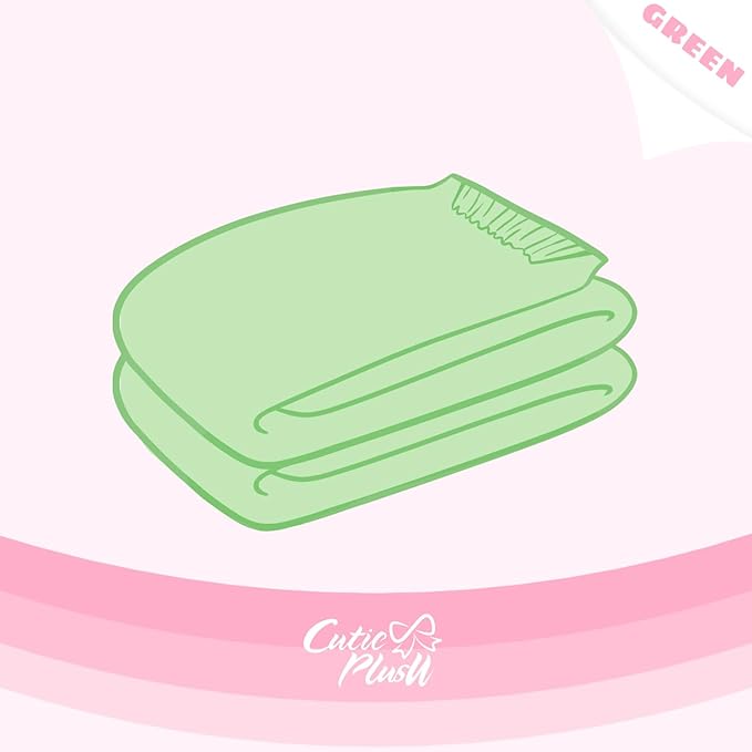 CutiePlusU Adult Diapers Heavy Absorption Dry Surface Disposable All Night-Green 2 Pieces (Large 37"-47")