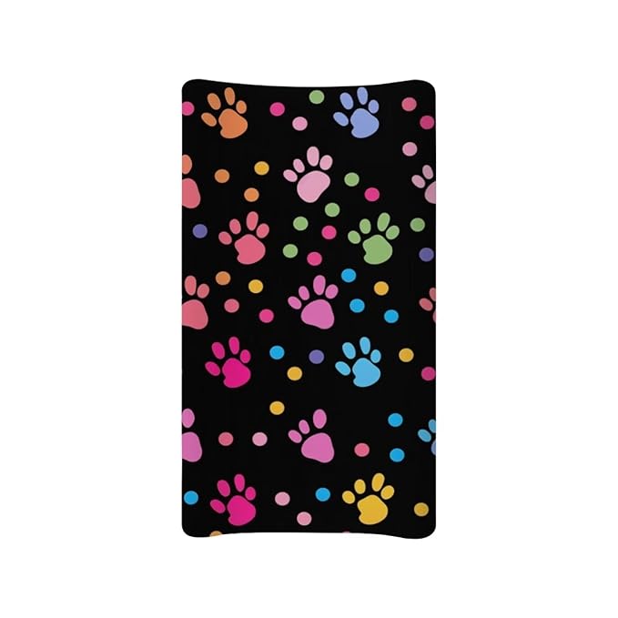 Dog Paw Baby Diaper Changing Pad Cover Toddler Portable Changing Pad Sheets Newborn Infant Changing Table Covers Bassinet Mattress Pads