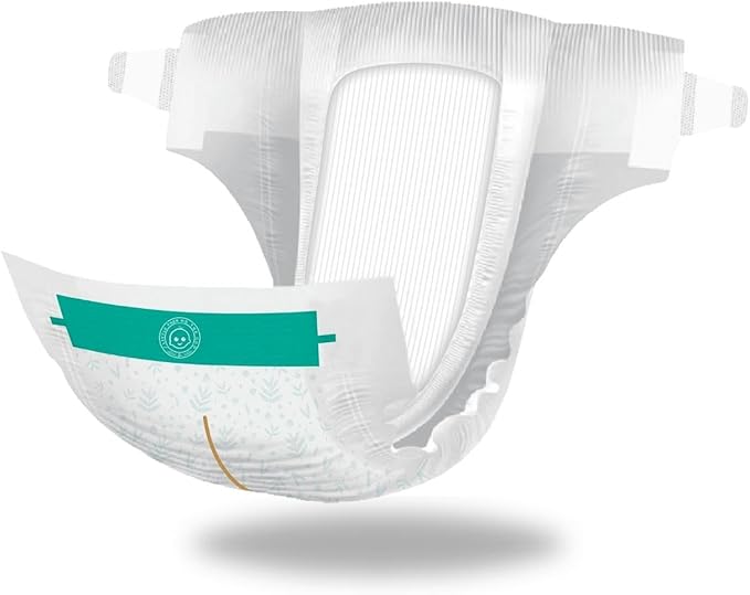 Little Toes Patented Natural Disposable Viscose Diapers ǀ Day and Overnight Diapers ǀ Sustainable | Size 1 Small | 36 Pack