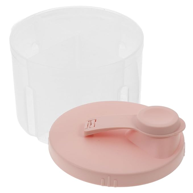 Toddmomy Portable Formula Dispenser for Baby Milk Powder with 4 Compartments 3.70X3.70X2.36In Leak-Proof Rotating Storage Container for Travel Outdoor Picnic Reusable