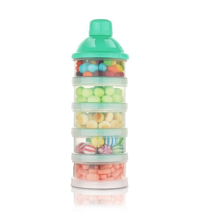 Accmor 2pcs Formula Dispenser+ 10 pcs Muslin Baby Bandana Drool Bibs Set
