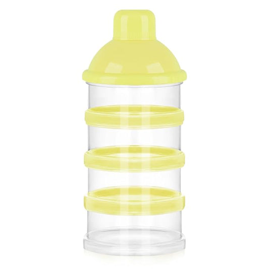 Accmor Formula Dispenser On The Go, 4 Compartments Stackable Formula Container for Travel, Baby Milk Powder Kids Snack Container, BPA Free ﻿