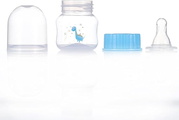 Baby Bottle Portable Baby Nursing Bottle 1.7oz Wide Neck Natural Flowing Easy to Milk Bottle for Infant Pet Dog,PP.Silica Gel