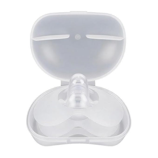 Breastfeeding Nipple Shields for Nursing Newborn Baby Nippleshield Breast Feeding 2 Count with Sterilizing Storage Case Clear (Size 13-16MM)