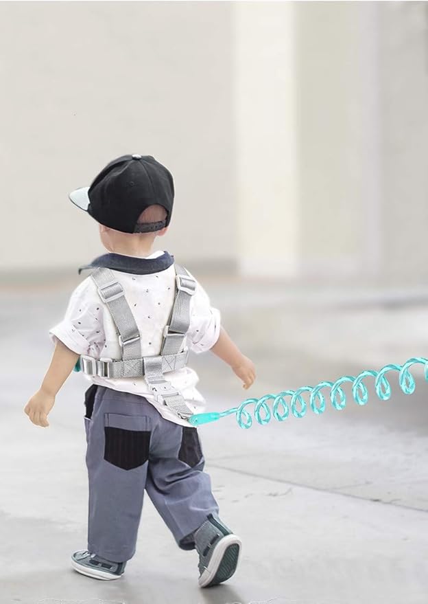 2 in 1 Baby Leash Anti Lost Wrist Link for Toddlers Toddler Harness,Baby Leash,Leash for Toddlers,Wrist Leashes（Green 2.5M)