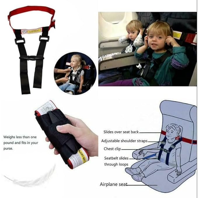 Cares Airplane Safety Travel Harness for Kids - Toddler Travel Restraint - Provides Extra Safety for Children on Flights - Light Weight, Portable, Easy to Store and Installs in Minutes.