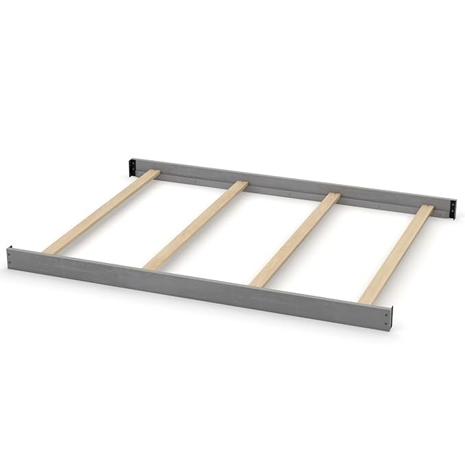 Full-Size Conversion Kit Bed Rails for Oxford, Soho, Ozlo & Avalon Baby Convertible Cribs - Solid Wood - Toddler & Adult Rail for Full-Size Bed - Nursery & Baby Furniture (Rustic Gray, Bolt-On Kit)