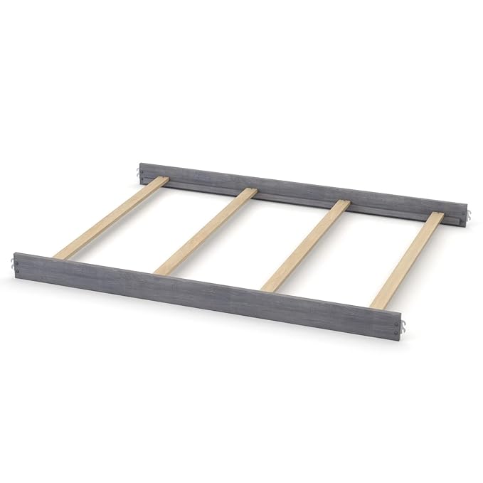 Full-Size Conversion Kit Bed Rails for Oxford, Soho, Ozlo & Avalon Baby Convertible Cribs - Solid Wood - Toddler and Adult Rail for Full-Size Bed - Nursery and Baby Furniture (Cloud Gray, Hook-On Kit)