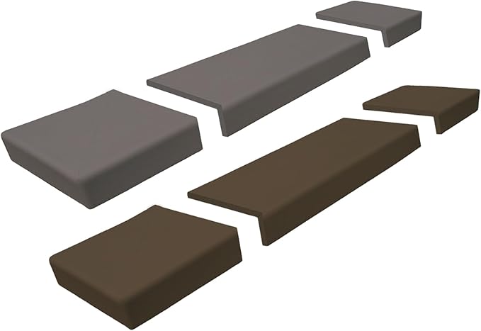 Soft Seat Edge Cushion Fireplace Hearth Guard Bumper Pad Child Proof Padding (Large, Gray-fits Width from-81-104")