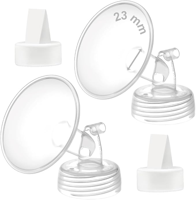 Maymom 23 mm Flange and Duckbill Valve Compatible with Spectra S1 S2 9 Plus Not Original Pump Parts Replace Spectra S2 Pump Parts Flange Duckbill Valve