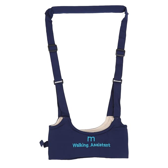 Baby Walking Harness, Absorbent Kids Walker Helper Skin Friendly Prevent Getting Lost Adjustable for Infant (Navy Blue)