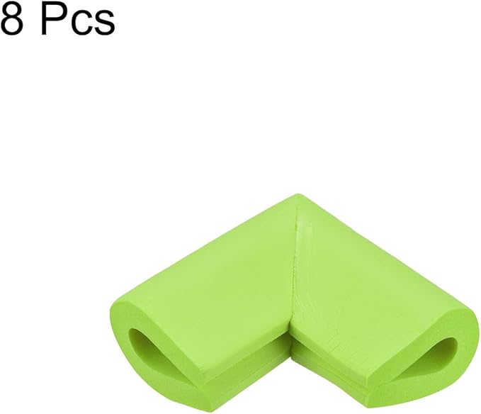 uxcell Corner Guards Edge Protectors, 8Pack U Foam Safety Bumper W Self-Adhesive Tape Furniture Corner Table Edge Guard, 2.16"x1.38"x0.315", Lawn Green