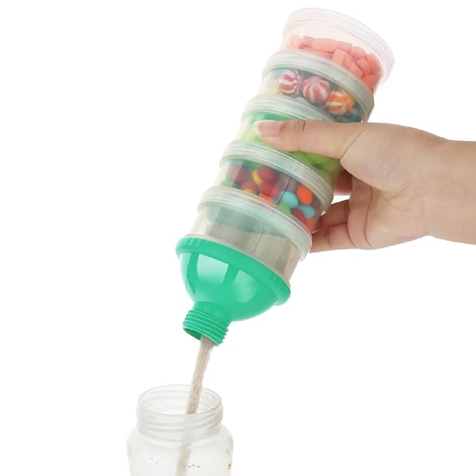 Accmor 2pcs Formula Dispenser+ 10 pcs Muslin Baby Bandana Drool Bibs Set