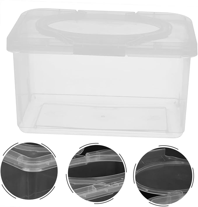 2pcs Wipes Box Clear Container with Lid Plastic Face Mask Dust Mask Wipes Pouch Case Wipe Dispenser Refillable Wipes Dispenser Holder Pp Toilet Wipes Holder Filling