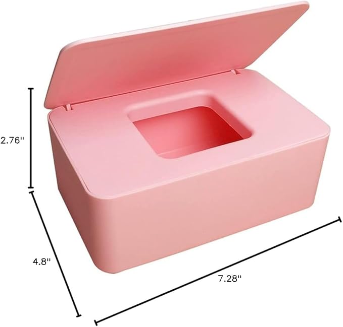 VALINK Wipes Dispenser Holder, Dustproof Tissue Storage Box Case Wet Wipes Dispenser Holder with Lid for Home Office Desk Car