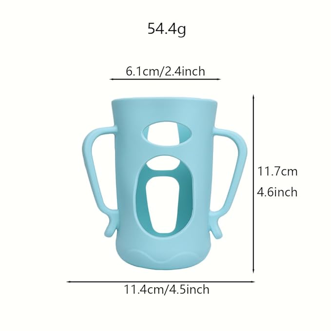 For Pigeon Glass Baby Bottle Silicone Holder, compatible with 8.1 oz, designed exclusively for glass baby bottles. (8.1oz) 3pcs