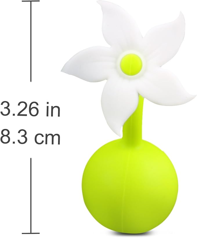 haakaa Flower Stopper Breastpump Stopper Manual Breast Pump Silicone Flower Stopper 100% Food Grade Silicone BPA PVC and Phthalate Free 1 pc, White
