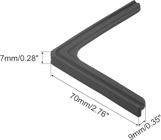 uxcell Window Corner Guards Edge Protectors, 4Pack Mini Lace Style Safety Bumper, 70mmX9mm for Window Corners, Desks, Cabinets, Black