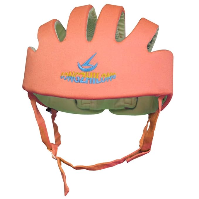 Adjustable Baby Head Protector, Baby Helmets for Crawling Walking Lightweight Safety Baby Helmet Jumping Running Breathable Hat Infant Essentials Toddler Helmets 6-24 Months (Orange)