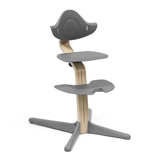 Nomi Chair by Stokke, Grey - Inspires Active Sitting - Tool-Free, Seamless Adjustability - Includes Stable Footrest & Anti-Tilt Wheels - Holds Up to 330 lbs.