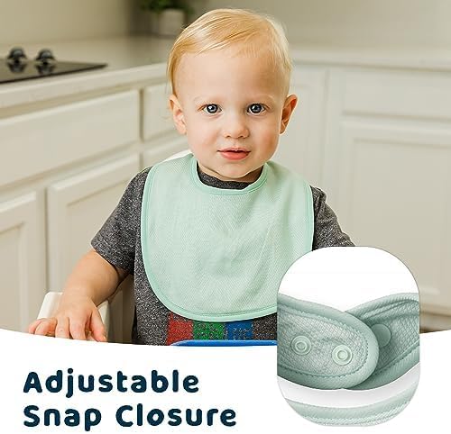 Tiny Twinkle Baby Feeding Bibs - Waterproof and Absorbent Infant Drool and Feeding Baby Bibs