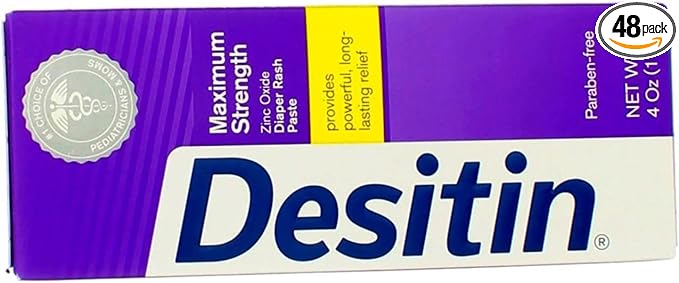 DESITIN Maximum Strength Diaper Rash Paste 4 oz (Pack of 12)