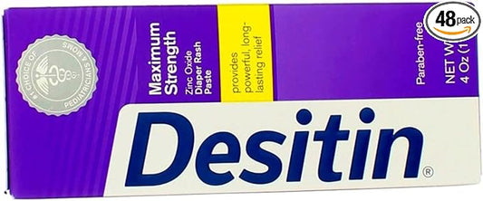 DESITIN Maximum Strength Diaper Rash Paste 4 oz (Pack of 12)