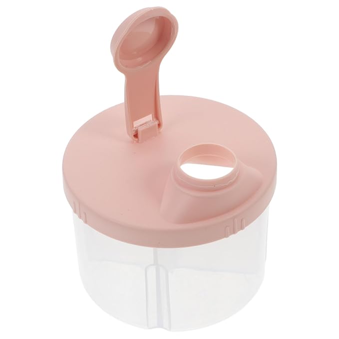 Toddmomy Portable Formula Dispenser for Baby Milk Powder with 4 Compartments 3.70X3.70X2.36In Leak-Proof Rotating Storage Container for Travel Outdoor Picnic Reusable