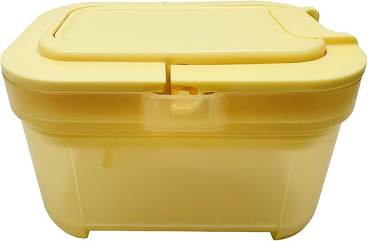 Shockproof Airtight Baby Formula Container with Scoop，Baby Formula Dispenser for Travel Outdoor Activities,BPA Free (Yellow, 500ml)