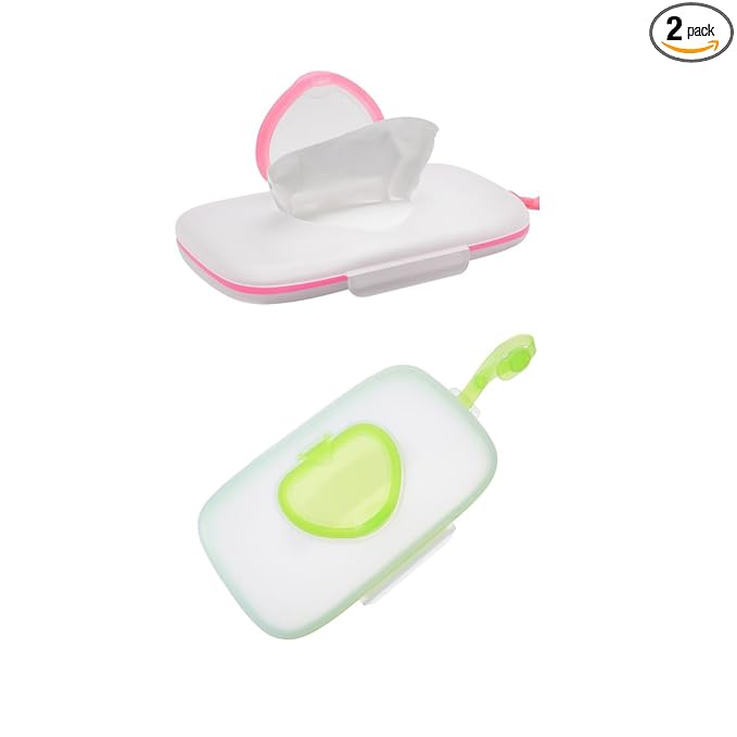 On- The- Go Wipes Dispenser Baby Outdoor Travel Stroller Wet Wipes Box Refillable Container for Car Bathroom Living Room