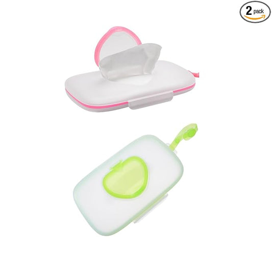 On- The- Go Wipes Dispenser Baby Outdoor Travel Stroller Wet Wipes Box Refillable Container for Car Bathroom Living Room