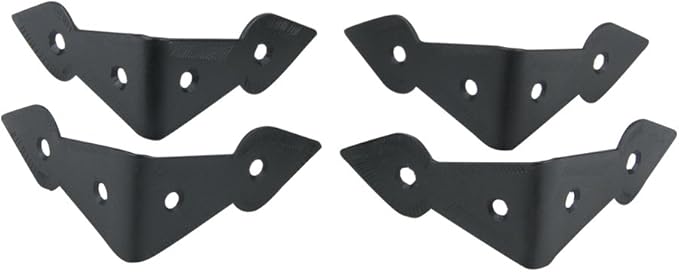 Decorative Corner Brackets, Metal Corner Brackets, Corner Protector for Mounted Chest/Trunk Corner/Box Corners, Natural Black Finish, Stamped Steel, Hardware, Edge Guard Box Table Cabinet, Set of 4