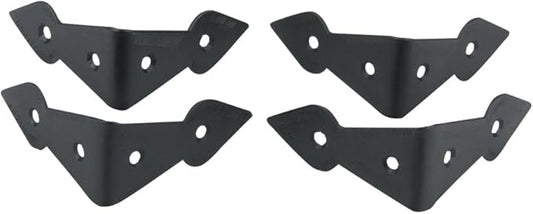 Decorative Corner Brackets, Metal Corner Brackets, Corner Protector for Mounted Chest/Trunk Corner/Box Corners, Natural Black Finish, Stamped Steel, Hardware, Edge Guard Box Table Cabinet, Set of 4