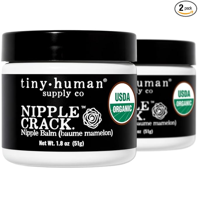 Organic Nipple Cream, Nipple Crack Lanolin Free Nipple Butter (2 Pack), Balm for Breastfeeding Mothers, No Need to Wash Off, Safe for Baby and Mama