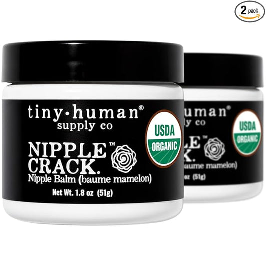 Organic Nipple Cream, Nipple Crack Lanolin Free Nipple Butter (2 Pack), Balm for Breastfeeding Mothers, No Need to Wash Off, Safe for Baby and Mama