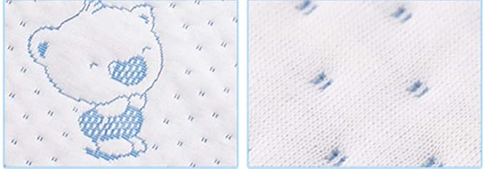 Monvecle 2pcs Pack Baby Infant Waterproof Cotton Changing Pads Washable Resuable Diapers Liners Mats Blue Bear 28" x 20"