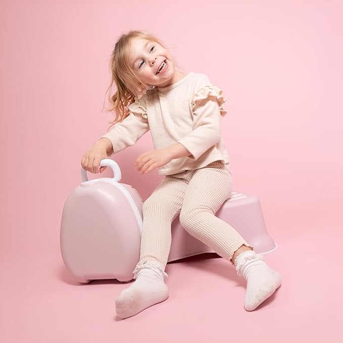 My Carry Potty - Blush Pink Travel Potty, Award-Winning Portable Toddler Toilet Seat for Kids to Take Everywhere