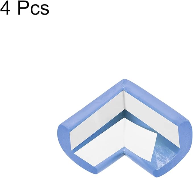 uxcell Corner Guards Edge Protectors, 4Pack Foam Safety Bumper L Shape, 55mm/2.16"(L) for Furniture Corner Table Edge Guard, Blue